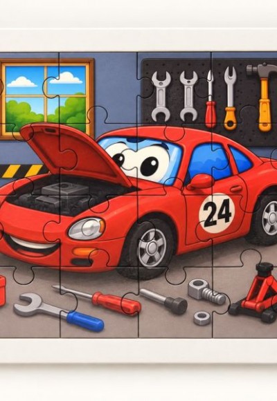 Tamirci - Beni Toparla - 24 Parça Ahşap Puzzle Tamirci - Beni Toparla - 24 Parça Ahşap Puzzle