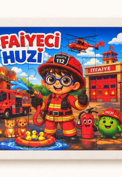 İtfaiyeci Huzi - 24 Parça Ahşap Puzzle İtfaiyeci Huzi - 24 Parça Ahşap Puzzle
