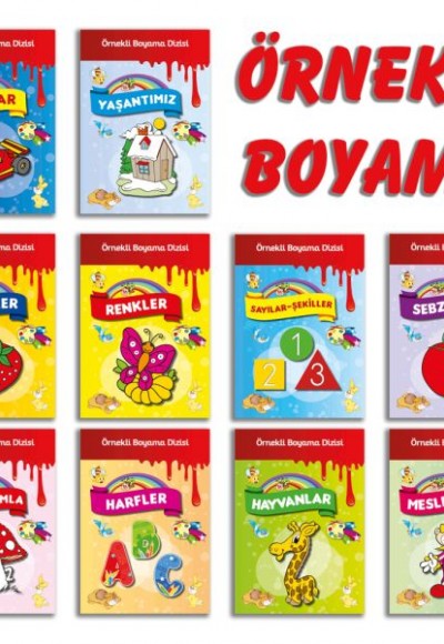 Örnekli Boyama Dizisi 10 Kitap Set Örnekli Boyama Dizisi 10 Kitap Set