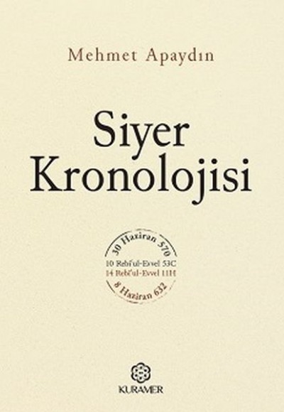 Siyer Kronolojisi (Ciltli) Siyer Kronolojisi (Ciltli)
