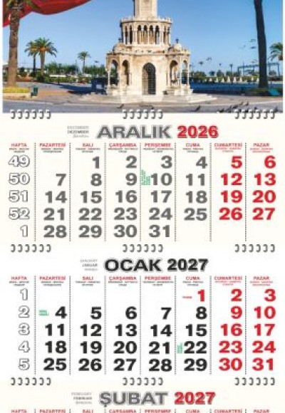 Gemici Takvimi(Atatürk, Manzara Ve Saat Kulesi) 2027 Gemici Takvimi(Atatürk, Manzara Ve Saat Kulesi) 2027