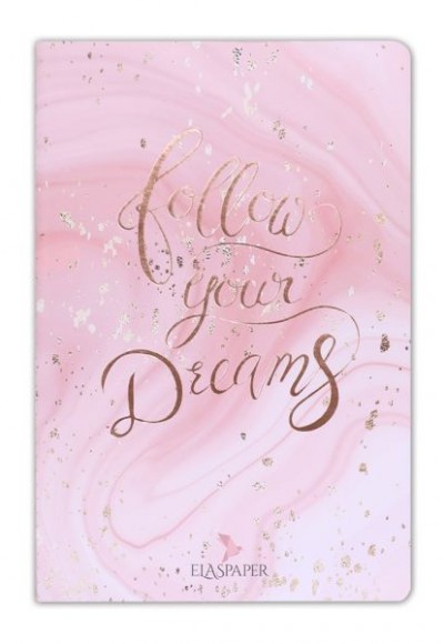 Marble Pembe Follow Your Dreams Defter Marble Pembe Follow Your Dreams Defter