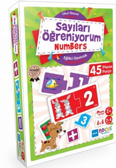 Blue Focus Sayıları Öğreniyorum - Eğitici Oyunlar 45 Parça Blue Focus Sayıları Öğreniyorum - Eğitici Oyunlar 45 Parça