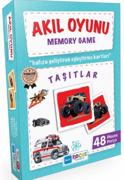 Blue Focus Memeory Game Taşıtlar - Akıl Oyunu 48 Parça Blue Focus Memeory Game Taşıtlar - Akıl Oyunu 48 Parça