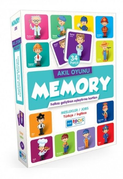Blue Focus Akıl Oyunu - Memory - Meslekler (Eşleştirme Kartı 34 Parça) Blue Focus Akıl Oyunu - Memory - Meslekler (Eşleştirme Kartı 34 Parça)