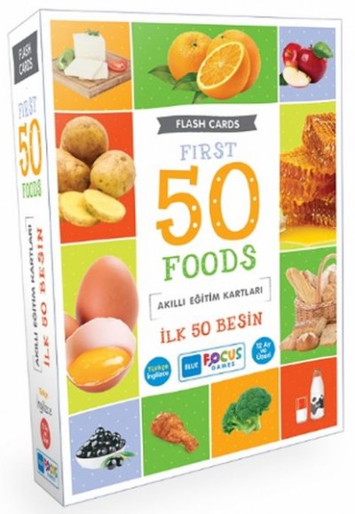 Blue Focus İlk 50 Besin - Akıllı Eğitim Kartları Blue Focus İlk 50 Besin - Akıllı Eğitim Kartları