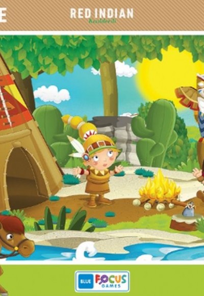 Blue Focus Red Indian (Kızılderili) - Puzzle 72 Parça Blue Focus Red Indian (Kızılderili) - Puzzle 72 Parça