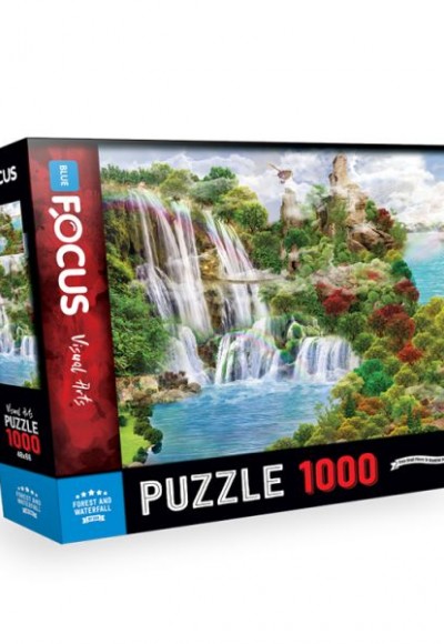 Blue Focus Puzzle Forest And Waterfall 1000 Parça Blue Focus Puzzle Forest And Waterfall 1000 Parça