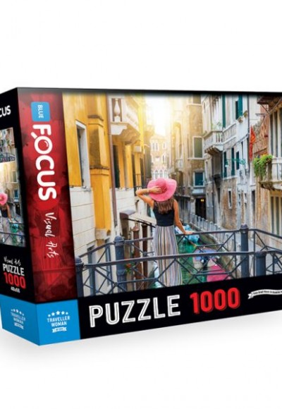 Blue Focus Puzzle Traveller Woman 1000 Parça Blue Focus Puzzle Traveller Woman 1000 Parça