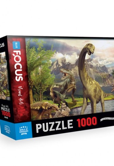 Blue Focus World Of Dınosaurs - Puzzle 1000 Parça Blue Focus World Of Dınosaurs - Puzzle 1000 Parça