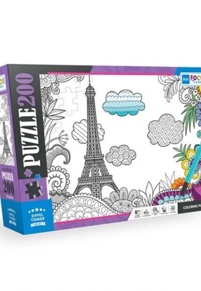 Blue Focus Colorıng Puzzle Eıffel Tower (Eyfel Kulesi) - 200 Parça Blue Focus Colorıng Puzzle Eıffel Tower (Eyfel Kulesi) - 200 Parça