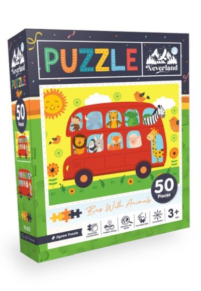 Neverland 50 Pıece - Bus Wıth Anımals (Hayvanlarla Otobüs) Neverland 50 Pıece - Bus Wıth Anımals (Hayvanlarla Otobüs)