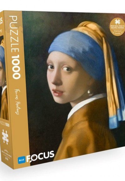 Blue Focus Gırl Wıth A Pearl Earrıng (İnci Küpeli Kız) - 1000 Parça Blue Focus Gırl Wıth A Pearl Earrıng (İnci Küpeli Kız) - 1000 Parça
