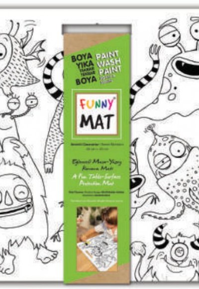 Funny Mat - Sevimli Canavarlar 40x40cm Funny Mat - Sevimli Canavarlar 40x40cm