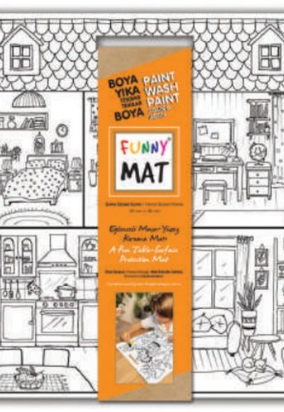 Funny Mat - Evim Güzel Evim 40x40cm Funny Mat - Evim Güzel Evim 40x40cm