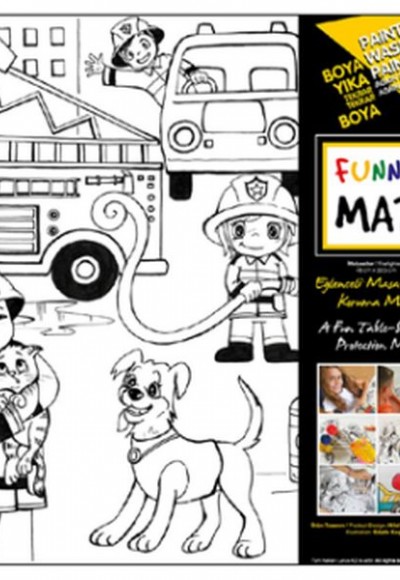 Funny Mat- İtfaiyeler - 33,5x48cm Funny Mat- İtfaiyeler - 33,5x48cm