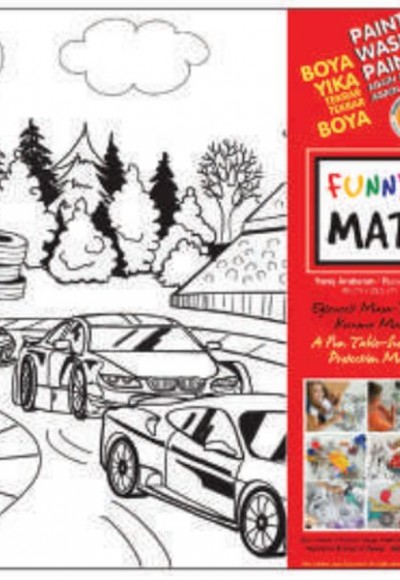 Funny Mat - Yarış Arabaları 33,5x48cm Funny Mat - Yarış Arabaları 33,5x48cm
