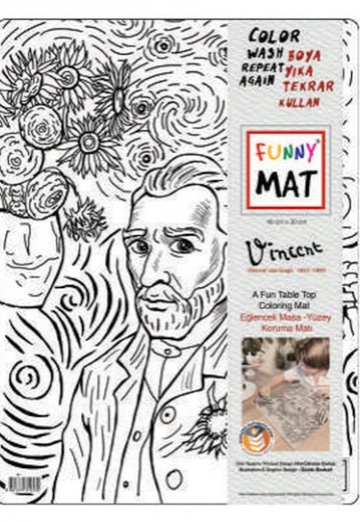 Funny Mat - Vıncent Van Gogh 30 X 40 Cm Funny Mat - Vıncent Van Gogh 30 X 40 Cm