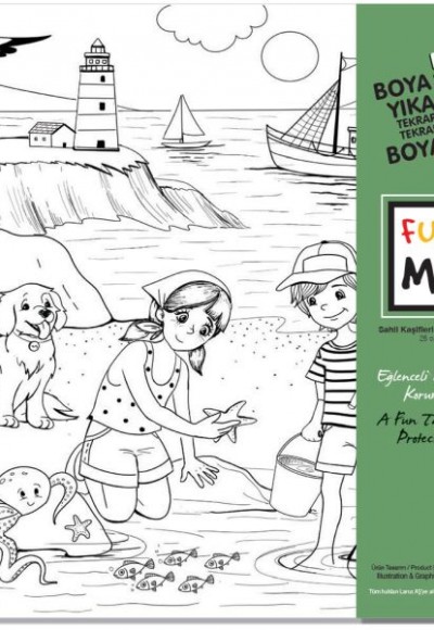 Funny Mat Sahil Kaşifleri / Seaside Explorers 25 x 35 cm Funny Mat Sahil Kaşifleri / Seaside Explorers 25 x 35 cm