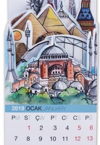 Cep Takvimi (2019-2020) Renkli - Around The World Cep Takvimi (2019-2020) Renkli - Around The World