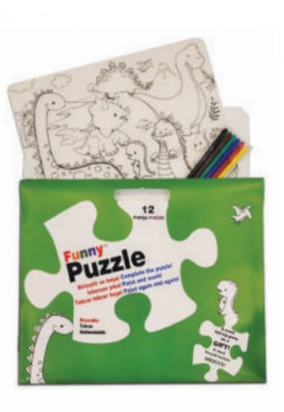 Funny Mat Puzzle - Dinozor Çağı 30x40cm Funny Mat Puzzle - Dinozor Çağı 30x40cm