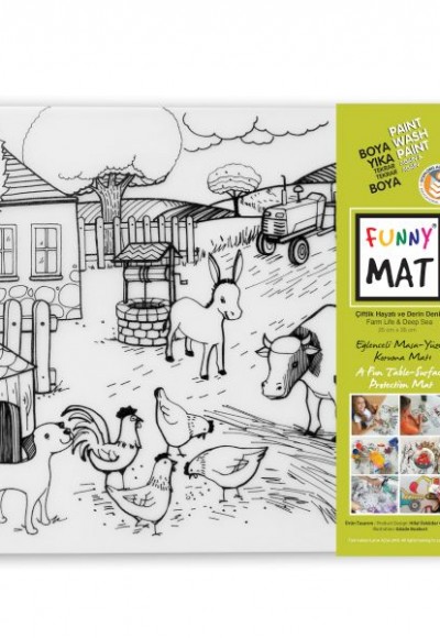 Funny Mat Çiftlik Hayatı & Derin Deniz 25X35Cm 2'Li Paket Funny Mat Çiftlik Hayatı & Derin Deniz 25X35Cm 2'Li Paket