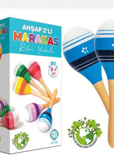 Ahşap Marakas 2'li Ahşap Marakas 2'li