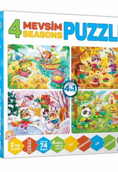 Circle Toys 12 + 16 + 20 + 24 Parça Puzzle: 4 Mevsim Circle Toys 12 + 16 + 20 + 24 Parça Puzzle: 4 Mevsim