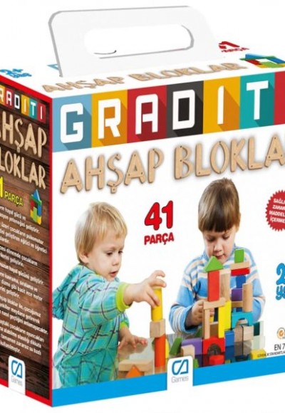 Graditi Ahşap Renkli Bloklar 41 Prç