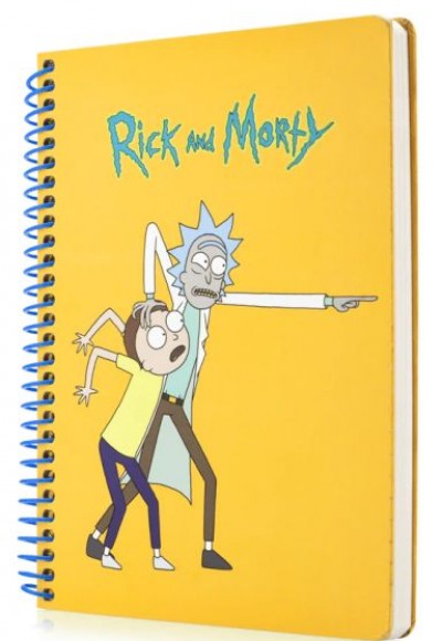 Rick and Morty Sarı Butik Defter Rick and Morty Sarı Butik Defter
