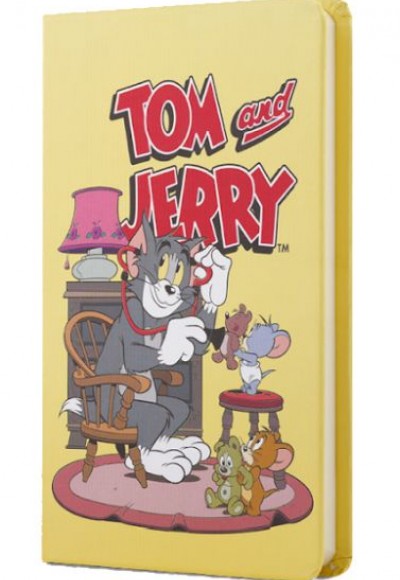 Tom And Jerry Sert Kapak Mini Defter Sarı Tom And Jerry Sert Kapak Mini Defter Sarı