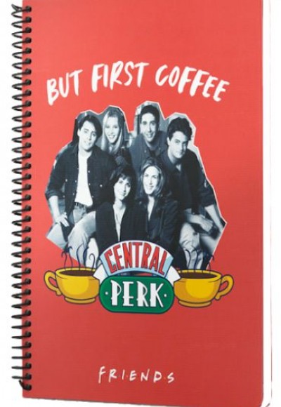 Friends Central Perk But First Coffee Spiralli Defter Kırmızı Friends Central Perk But First Coffee Spiralli Defter Kırmızı