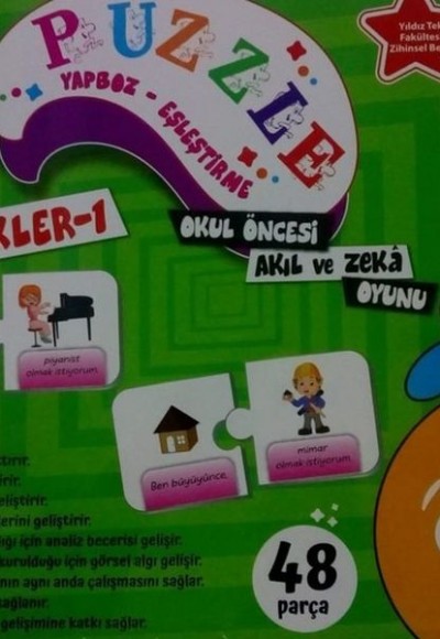Puzzle Yapboz-Eşleştirme Meslekler 1 - 48 Parça Puzzle Yapboz-Eşleştirme Meslekler 1 - 48 Parça