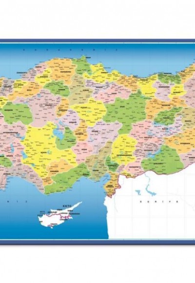 81 Parça Türkiye Siyasi Haritası Frame 81 Parça Türkiye Siyasi Haritası Frame