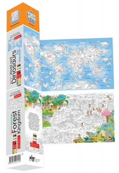 Big Mandala - Giant Size World and Dinosaurs - Giant Size Forest Kingdom Big Mandala - Giant Size World and Dinosaurs - Giant Size Forest Kingdom