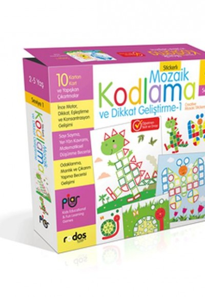Stickerlı Mozaik Kodlama ve Dikkat Geliştirme - 1 Stickerlı Mozaik Kodlama ve Dikkat Geliştirme - 1