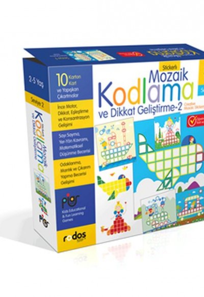 Stickerlı Mozaik Kodlama ve Dikkat Geliştirme - 2 Stickerlı Mozaik Kodlama ve Dikkat Geliştirme - 2