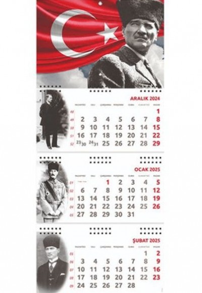Atatürk Gemici Duvar Takvimi - Ayyıldız 2025 Atatürk Gemici Duvar Takvimi - Ayyıldız 2025