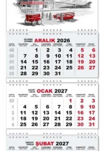 2027 Gemici Duvar Takvimi - Ortaköy 2027 Gemici Duvar Takvimi - Ortaköy