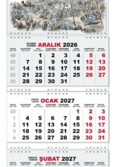 2027 Gemici Duvar Takvimi - Filistin 2027 Gemici Duvar Takvimi - Filistin