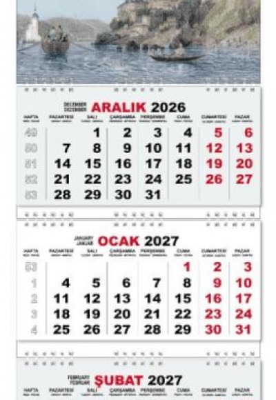 2027 Gemici Duvar Takvimi - Sandal Sefası 2027 Gemici Duvar Takvimi - Sandal Sefası