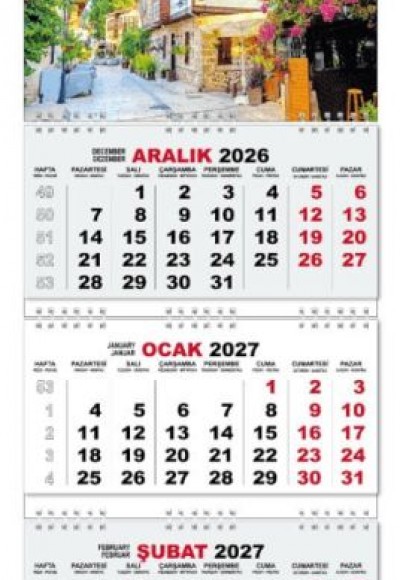 2027 Gemici Duvar Takvimi - Antalya Kaleiçi 2027 Gemici Duvar Takvimi - Antalya Kaleiçi