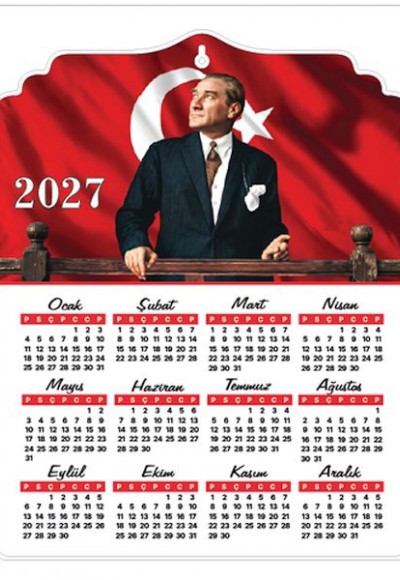 İstikbal 2027 Ahşap Atatürk Duvar Takvimi İstikbal 2027 Ahşap Atatürk Duvar Takvimi