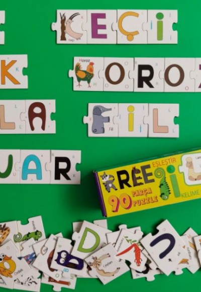 Harf Hayvanlar Puzzle - Küçük Kutu Harf Hayvanlar Puzzle - Küçük Kutu
