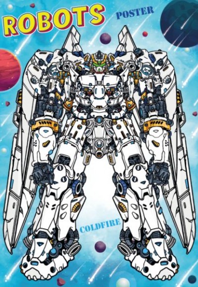 Robots Stickerlı Boyama Kitabı Stand Robots Stickerlı Boyama Kitabı Stand