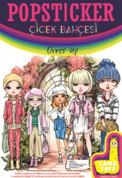 Çiçek Bahçesi Boyama Kitabı Popsticker Çiçek Bahçesi Boyama Kitabı Popsticker