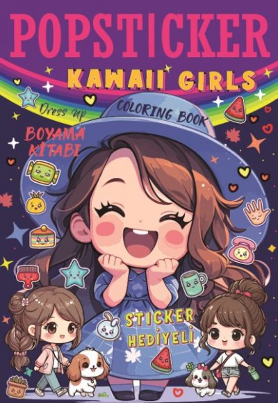 Kawaii Girls Boyama Kitabı Popsticker Kawaii Girls Boyama Kitabı Popsticker