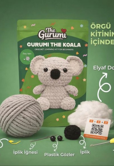 The Gurumi Koala Örgü Öğrenme Kiti (TG005) The Gurumi Koala Örgü Öğrenme Kiti (TG005)