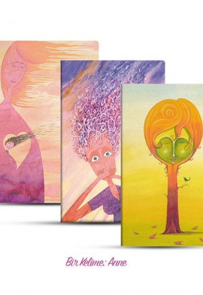 Üçlü Çizgili Defter Seti: Bir Kelime: Anne Üçlü Çizgili Defter Seti: Bir Kelime: Anne