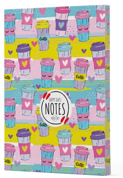 Kahve 10 - Yan Boyamalı Çizgili Defter Kahve 10 - Yan Boyamalı Çizgili Defter